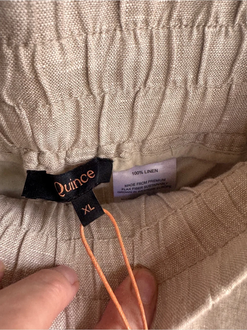 Quince 100% European Linen Wide Leg Pants Size XL